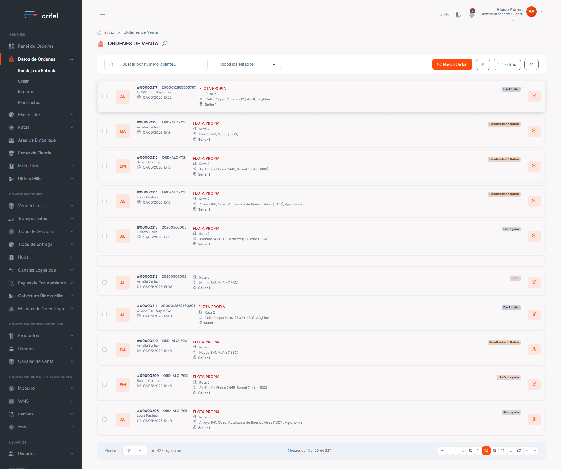 Unified order inbox across channels